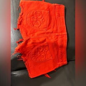 Siwy Red Jean Shorts